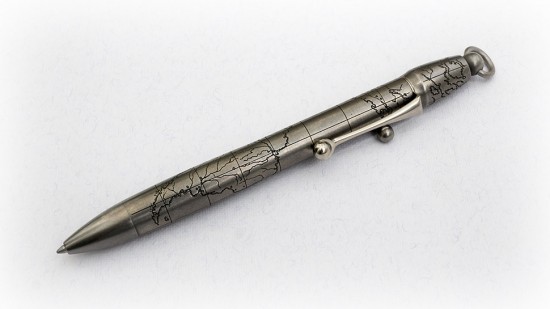 Ручка  Амелия, с болтовым механизмом, гравировка карты